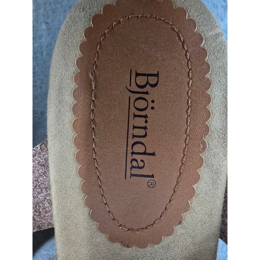 Bjorndal Mabel Brown Strappy Cork Wedge Sandals Womens 9 Hook Loop Strap - Picture 7 of 11